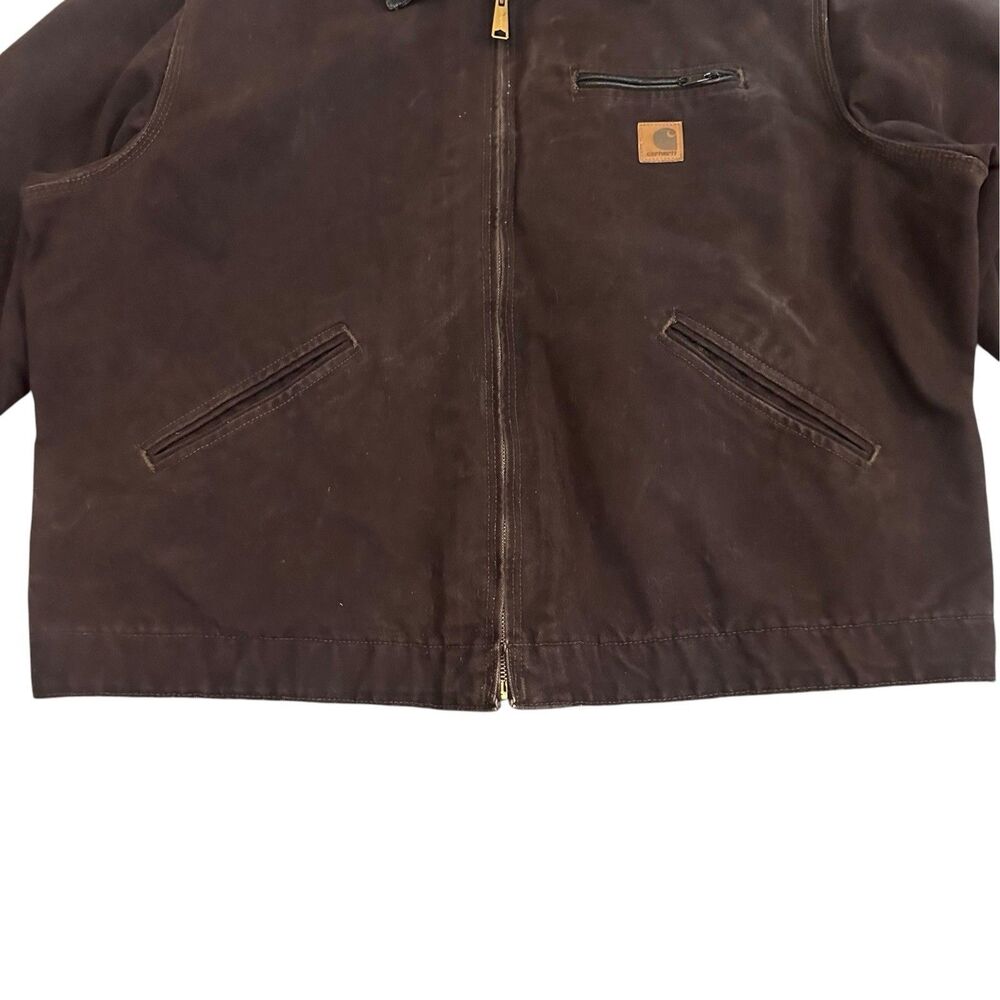 Vintage Carhartt Detroit Jacket J97 DKB Workwear Blanket Lined Men’s  XL RARE - Picture 4 of 11